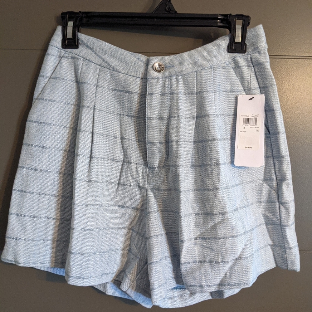 Guess high waisted shorts in baby blue size 2
